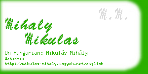 mihaly mikulas business card