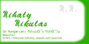 mihaly mikulas business card